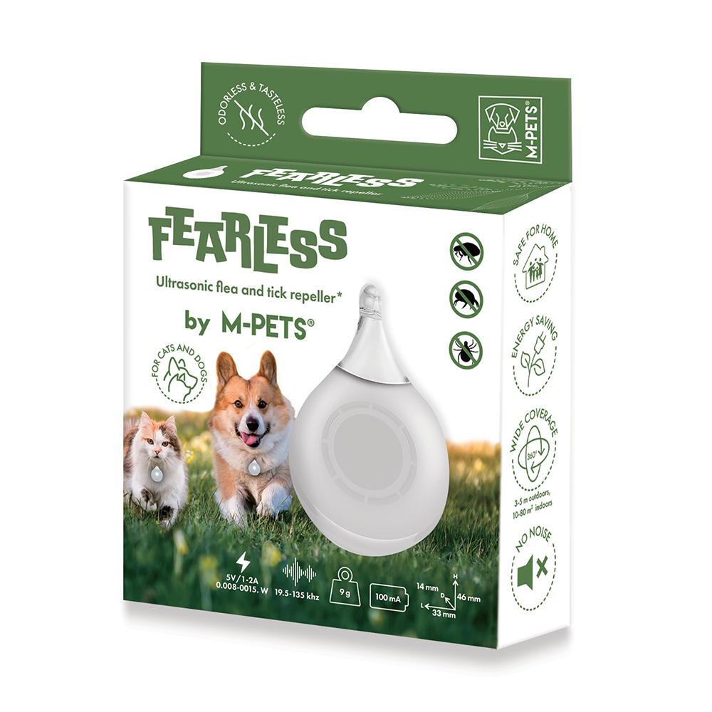 M-PETS Fearless Ultrasonic Tick Repeller White