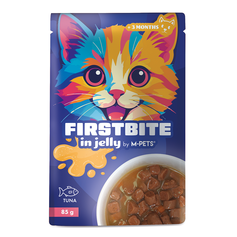 M-PETS Firstbite Tuna in Jelly Wet Food Pouches for Cats 12x85g