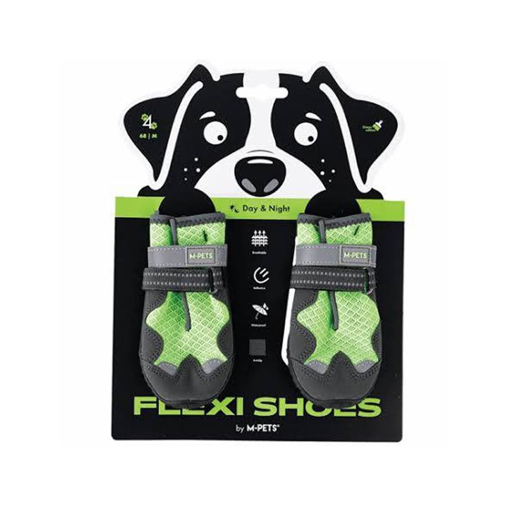 M-Pets Flexi Dog Shoes - Green