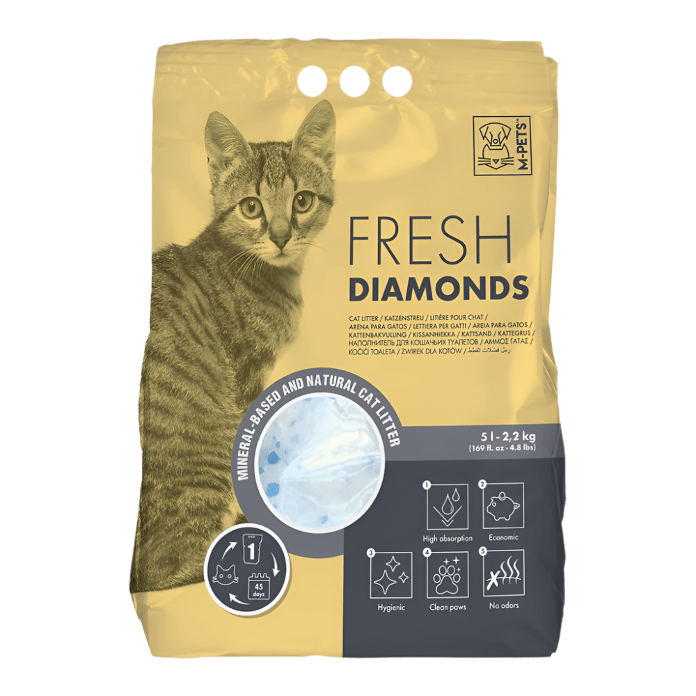 M-PETS Fresh Diamonds Silica Gel Cat Litter Non Scented