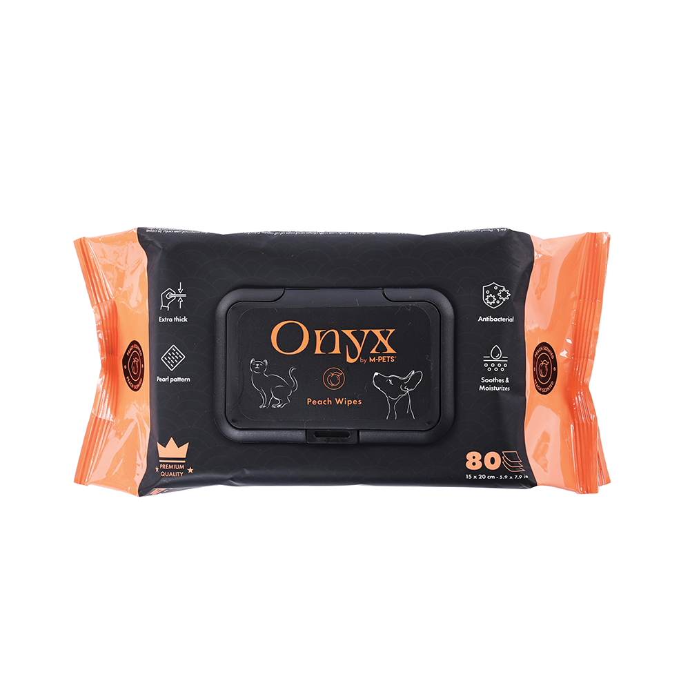 M-PETS Onyx Pet Wipes Peach Scented 80pcs