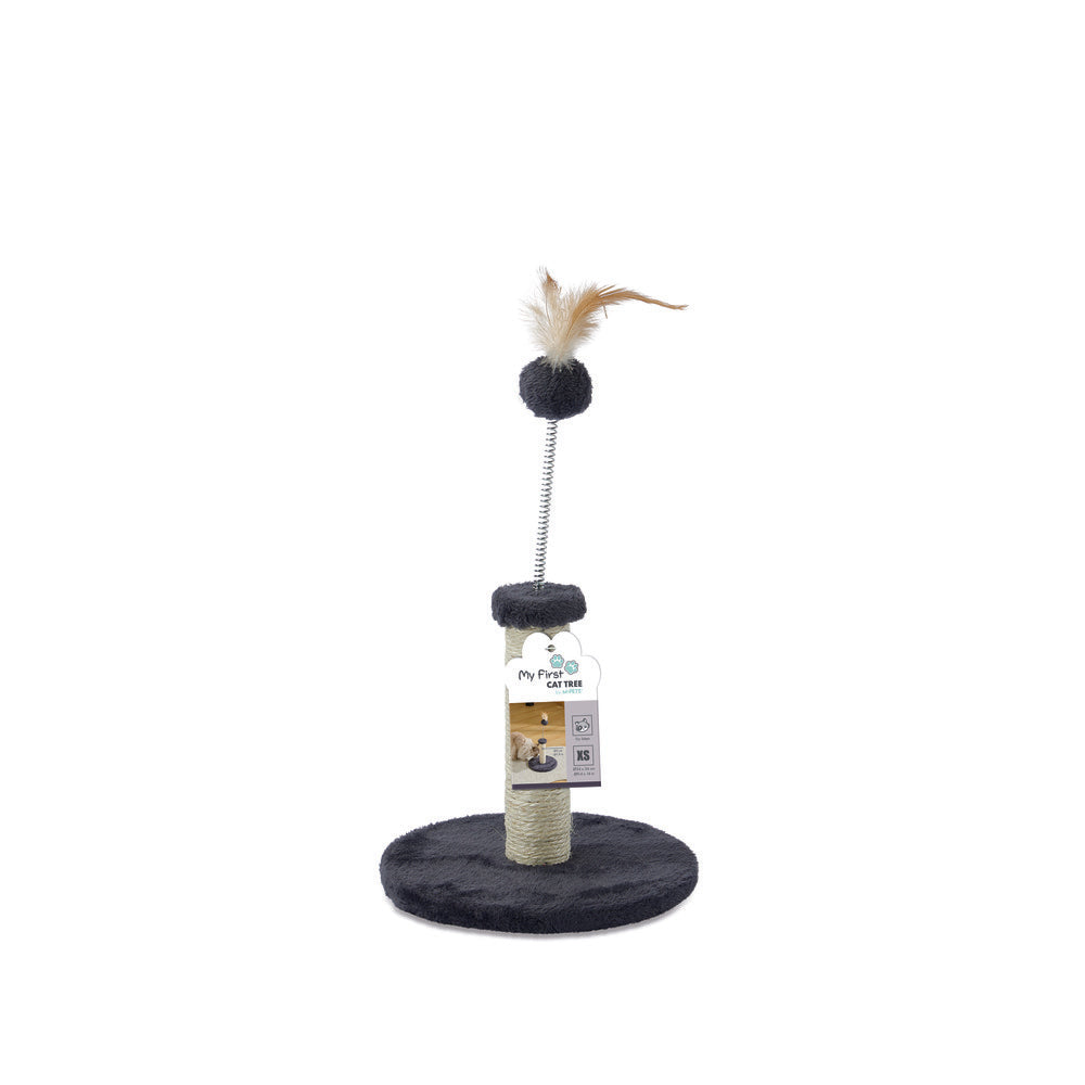 M-PETS My First Cat Tree Feather Dark Gery