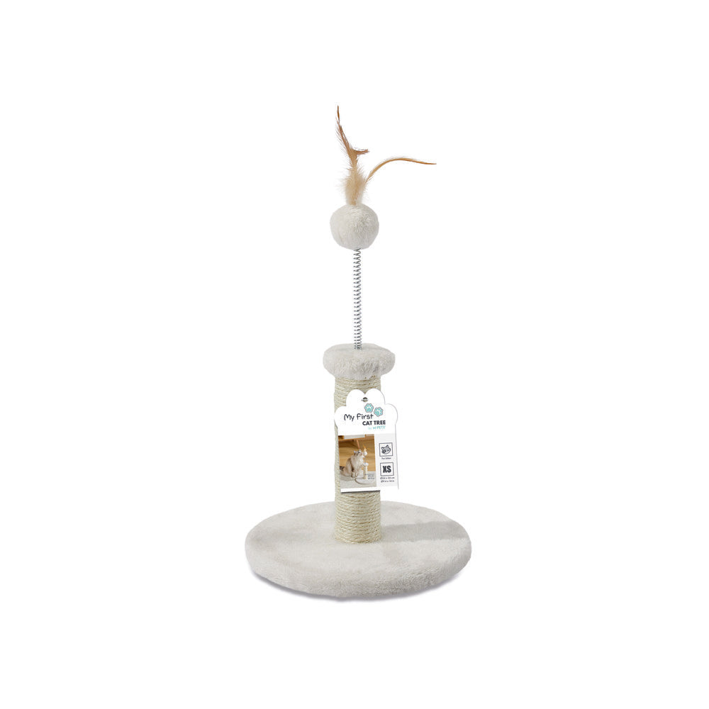 M-PETS My First Cat Tree Feather White