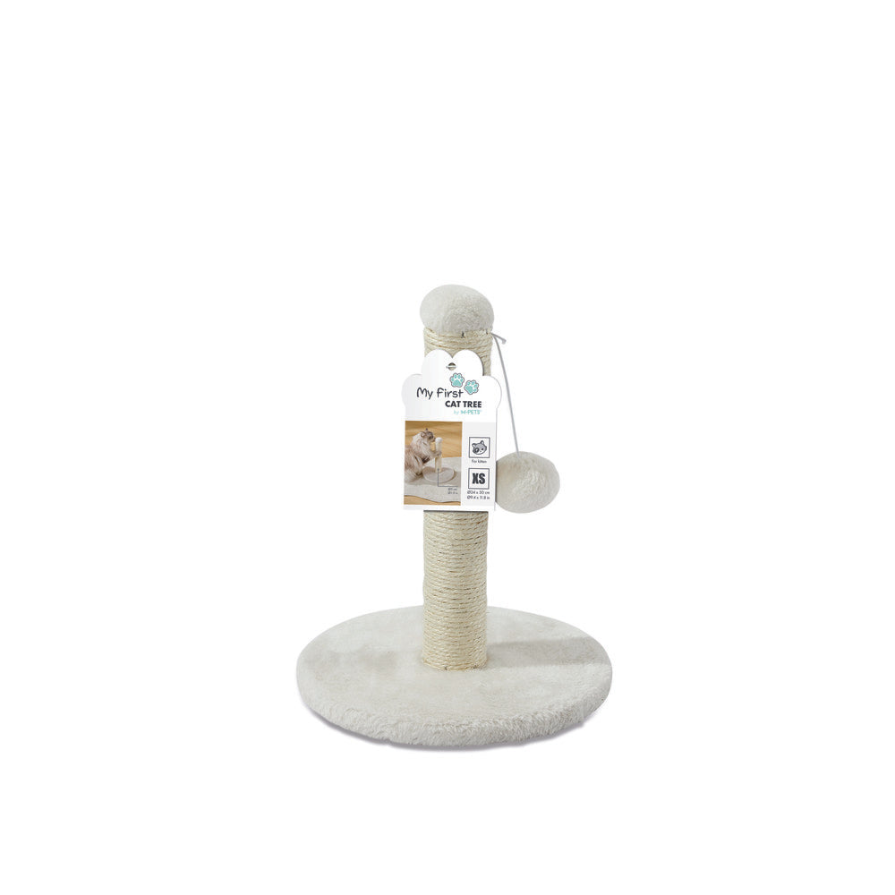 M-PETS My First Cat Tree Pompom White