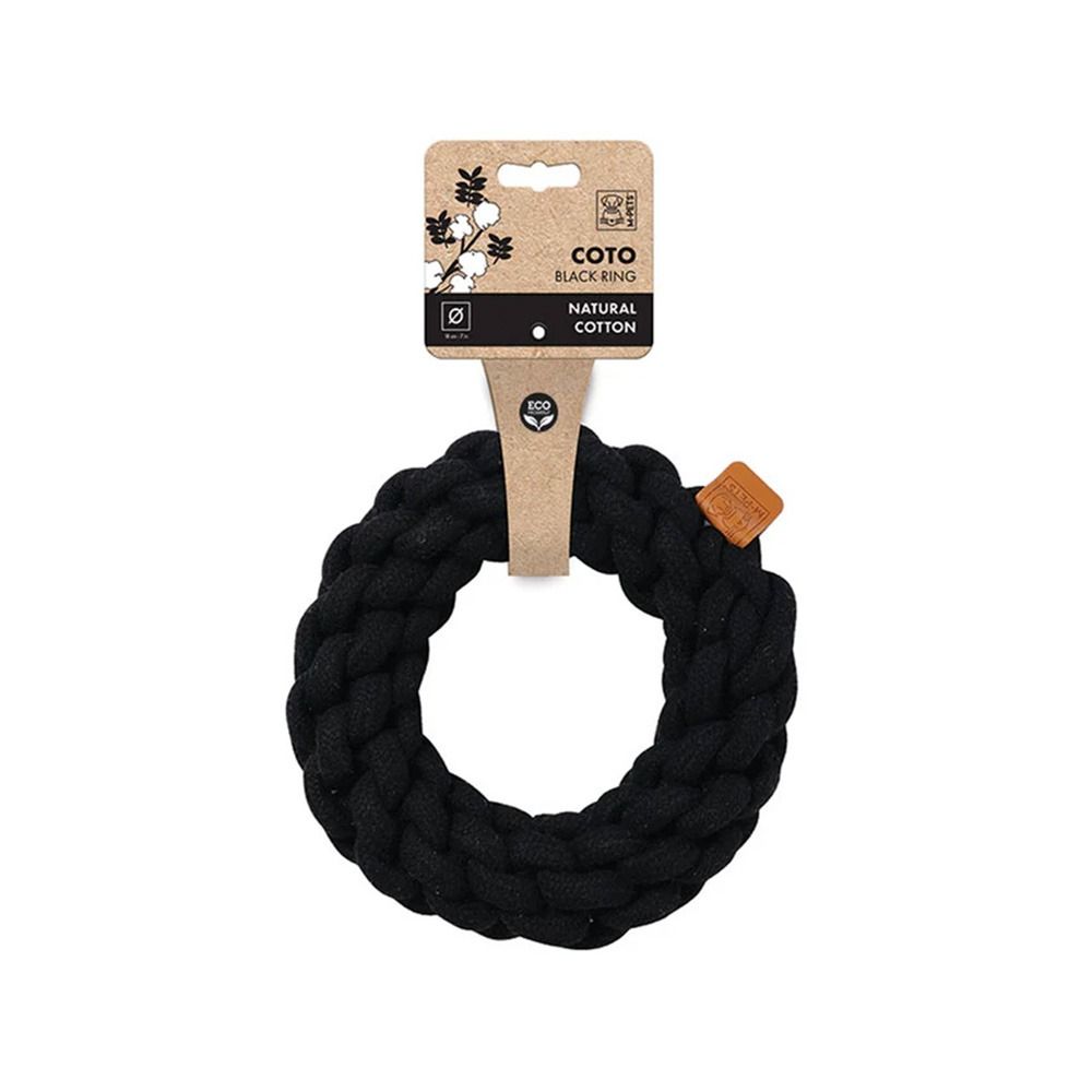 M-Pets Coto Black Ring Eco Friendly Dog Toy - Large