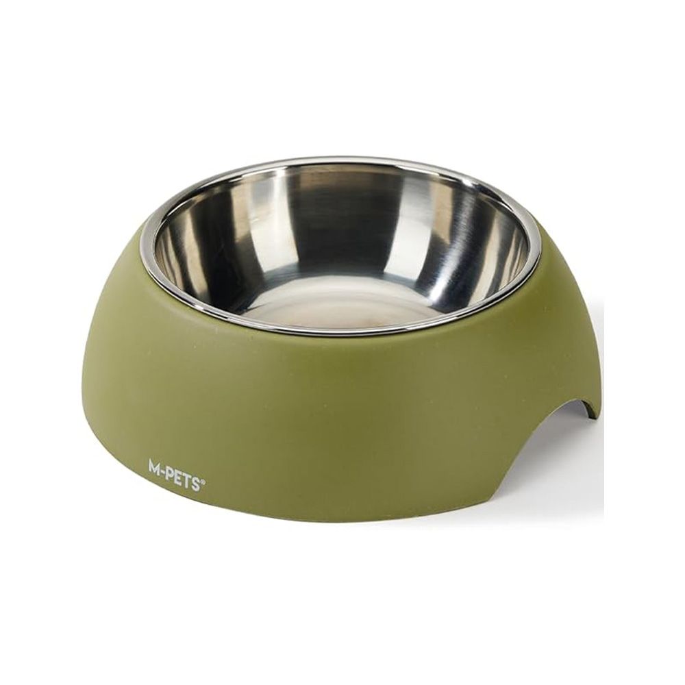 M-Pets Eco Bamboo Pet Bowl - Olive