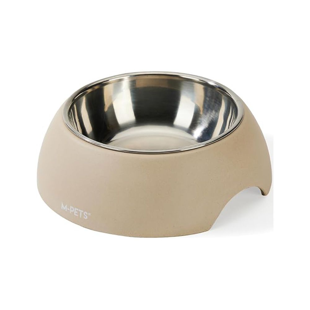 M-Pets Eco Bamboo Pet Bowl - Sand