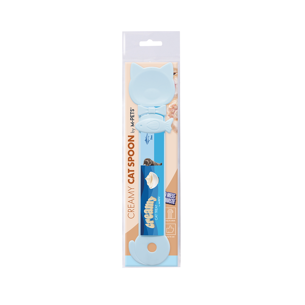M-PETS Creamy Cat Spoon Baby Blue