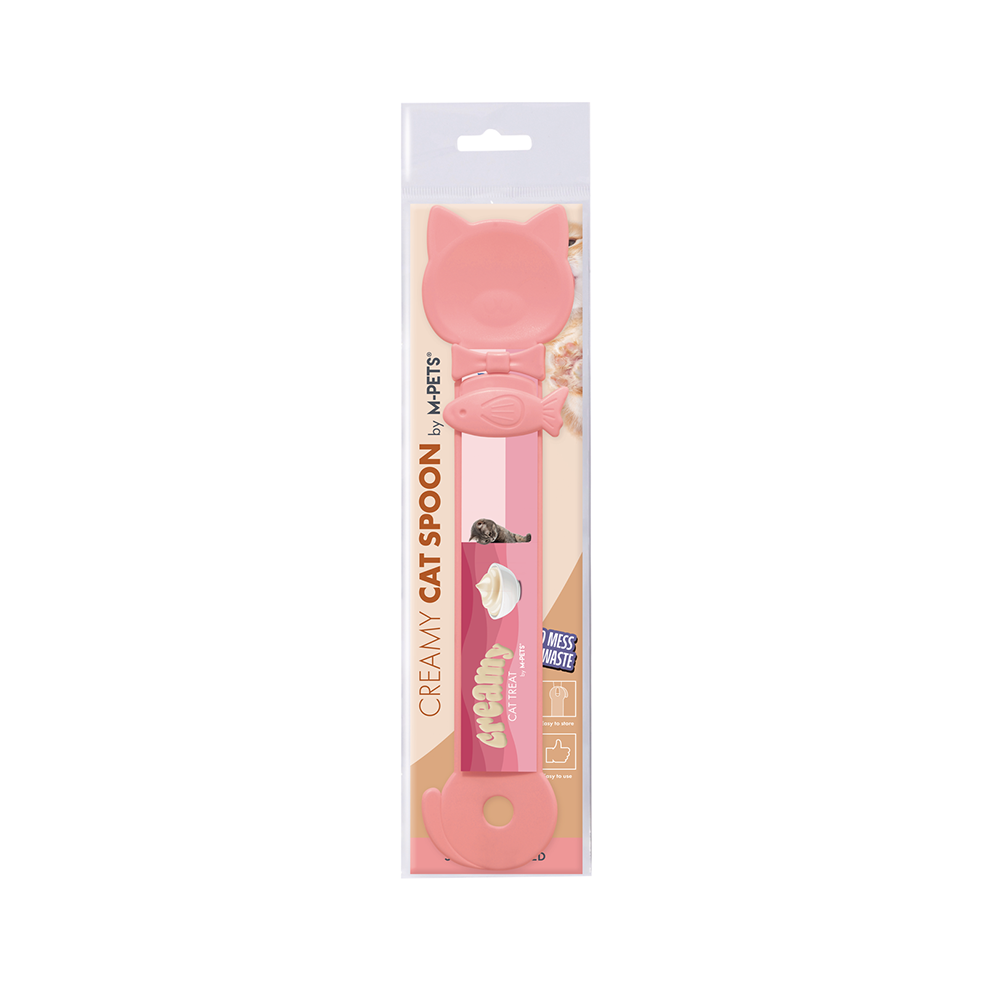 M-PETS Creamy Cat Spoon Strawberry Red