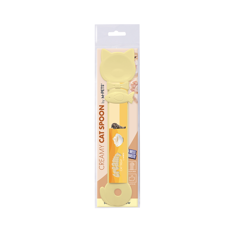 M-PETS Creamy Cat Spoon Sunshine Yellow