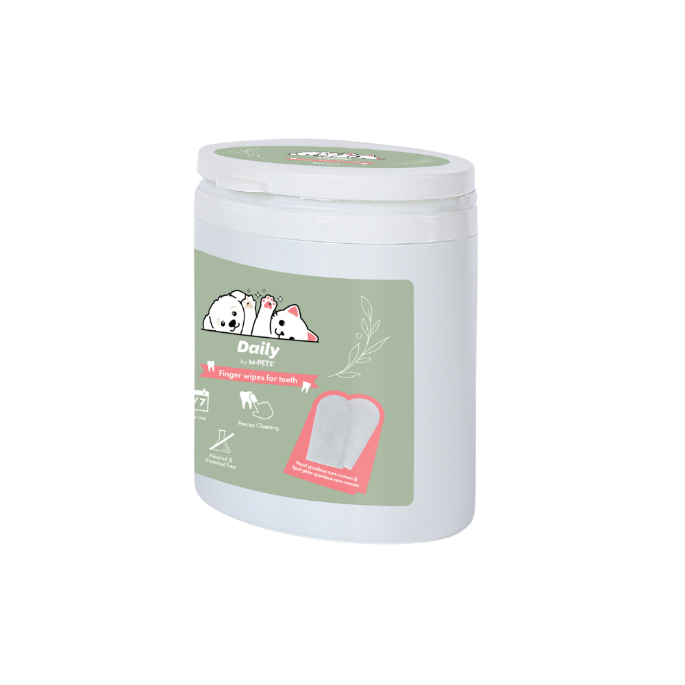 M-PETS Daily Double-sided Finger Wipes for Teeth 50 pcs