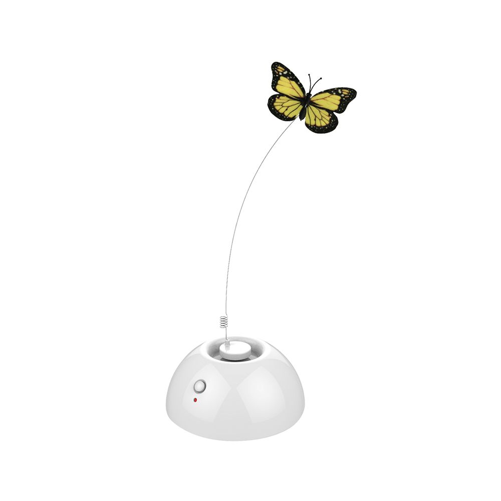 M-Pets Dancing Butterfly Cat Toy - White