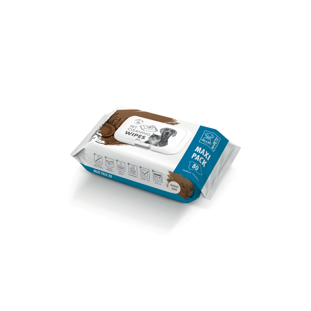 M-PETS Pet Cleaning Wipes Coconut Maxi Pack 80pcs