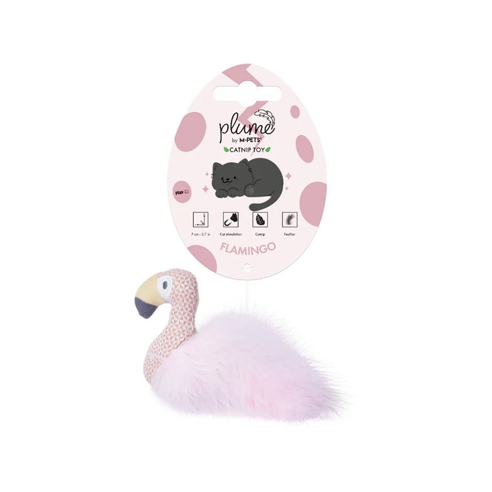 M-Pets Plume Flamingo Catnip Cat Toy
