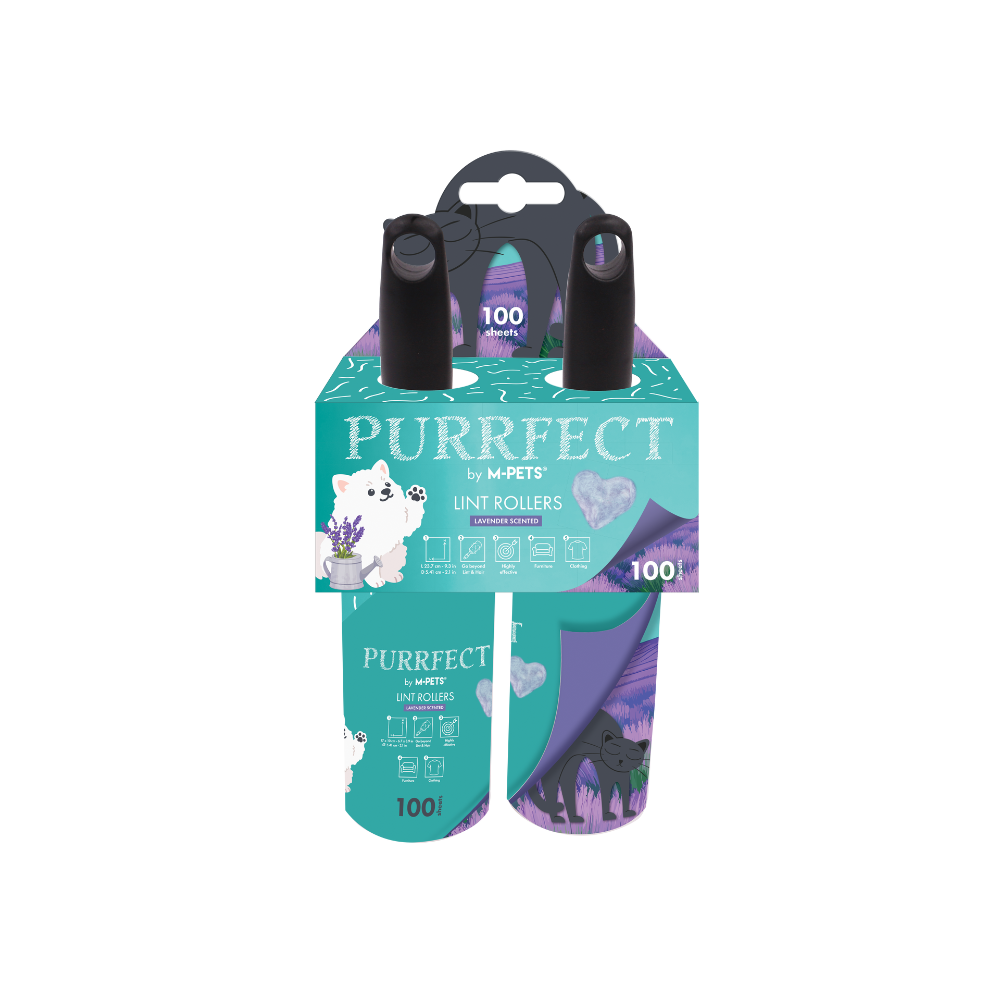 M-PETS Purrfect Lint Rollers Lavender Scented 100 sheets