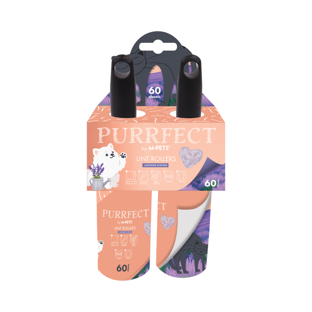 M-PETS Purrfect Lint Rollers Lavender Scented 60 sheets