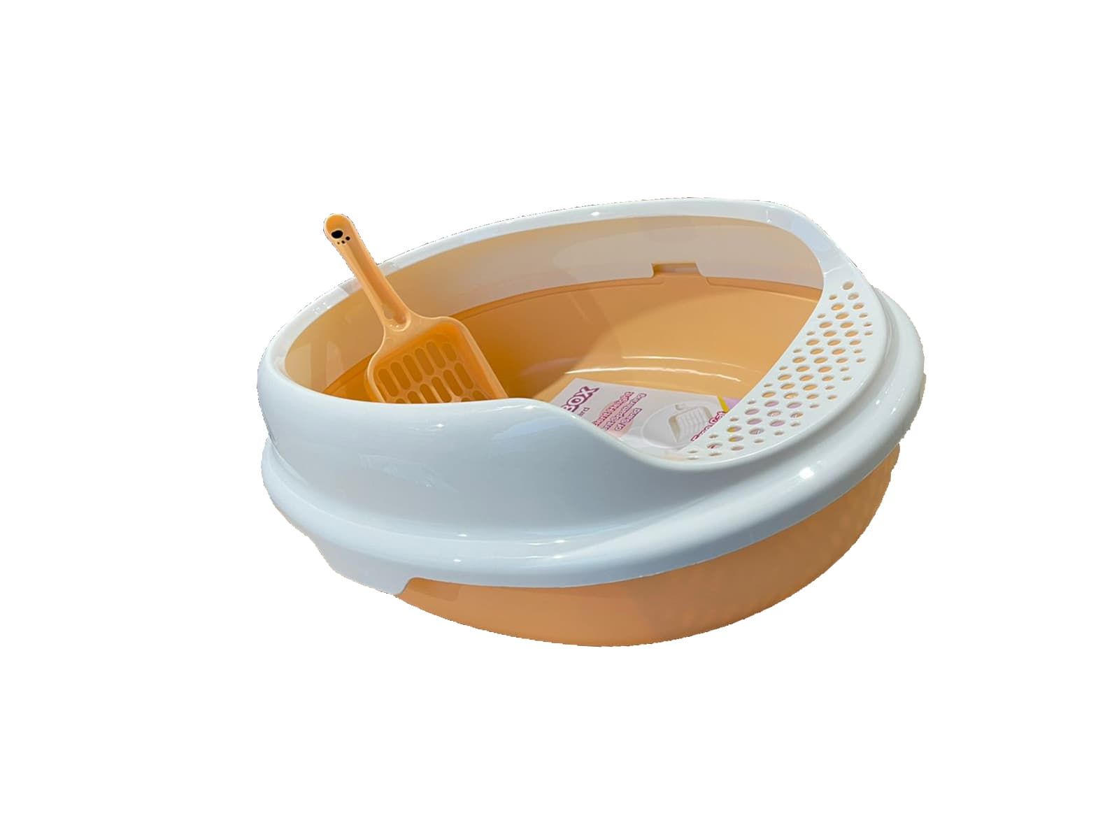 Nutrapet Small Open Cat Toilet L32cm X W43cms XH14.3 Cms Orange