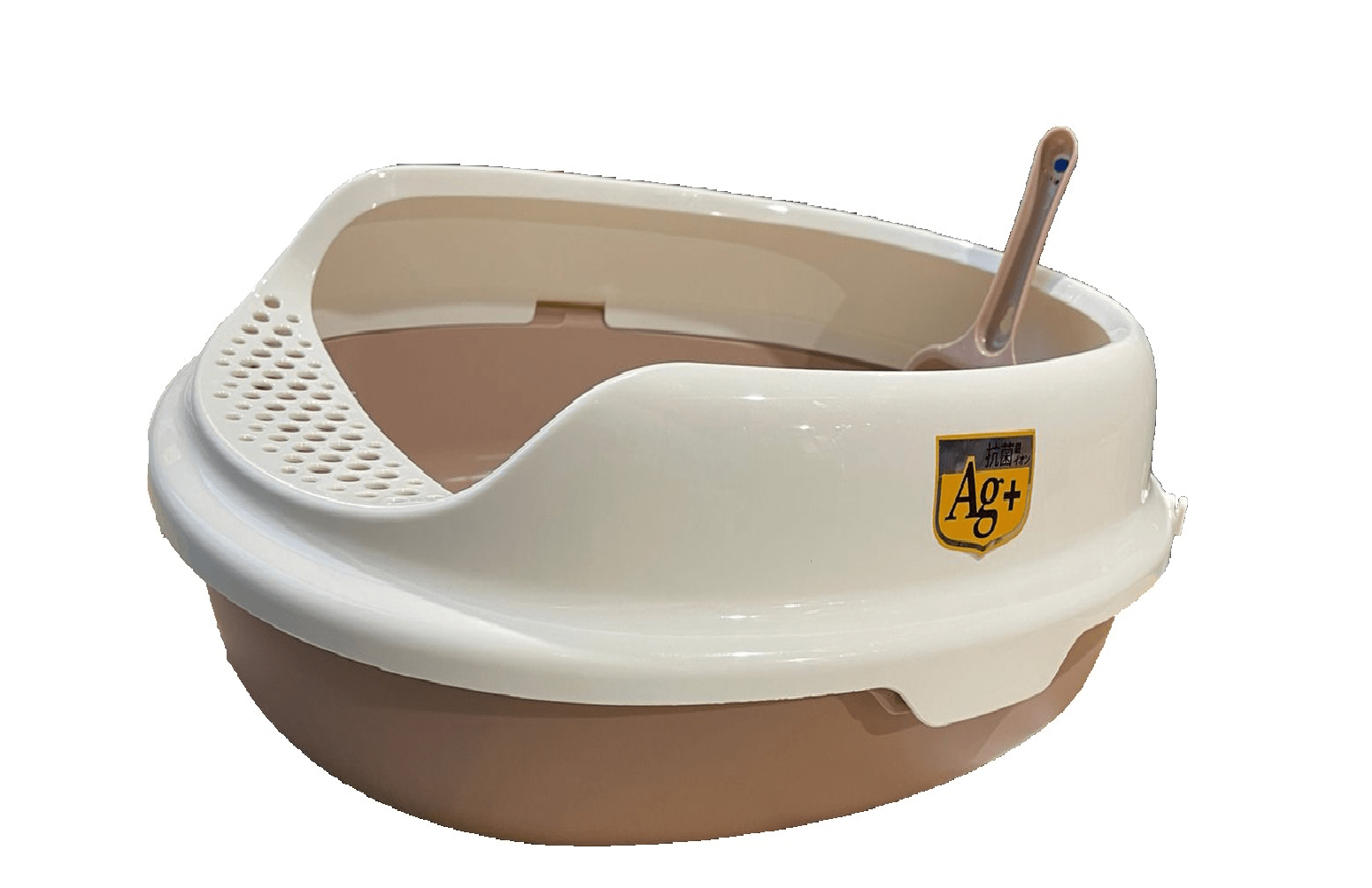 Nutrapet Small Open Cat Toilet L32cmX W43cms XH14.3 Cms Brown