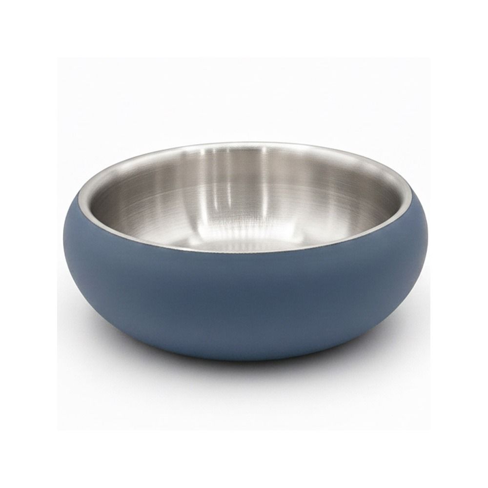 Mau Double Wall Bowl Belly with Non-Slip Base Cat Bowl - Light Blue - 360 ml