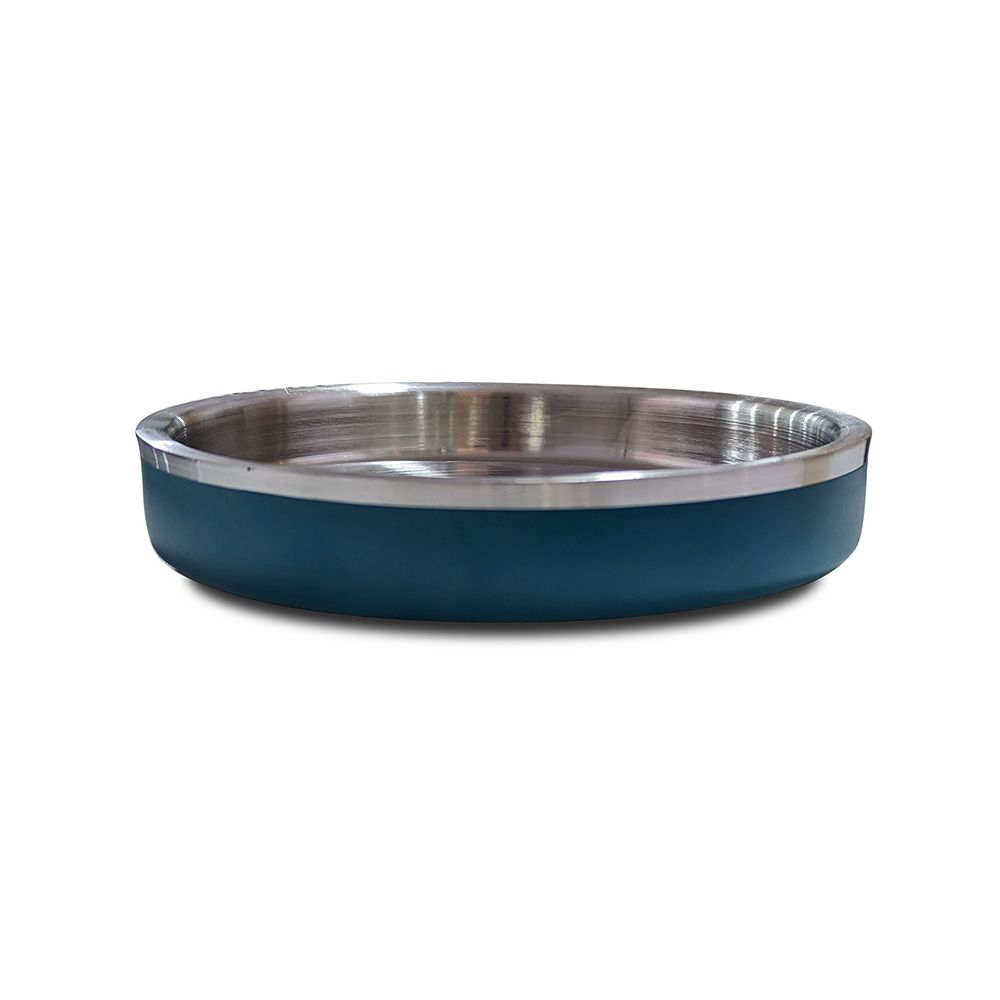 Mau Double Wall Shallow Cat Bowl - 480 ml - Teal