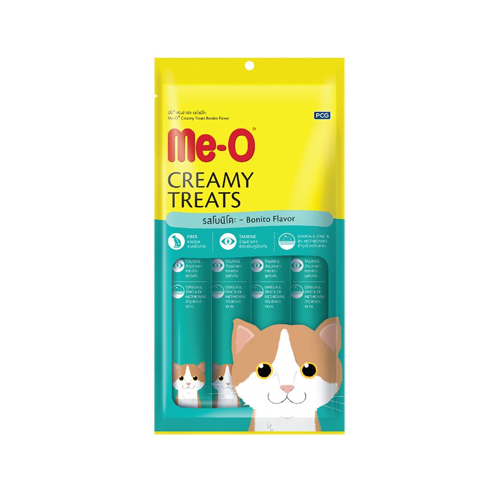 Me-O Creamy Treats Bonito Flavor Cat Treat - 4 x 15 g