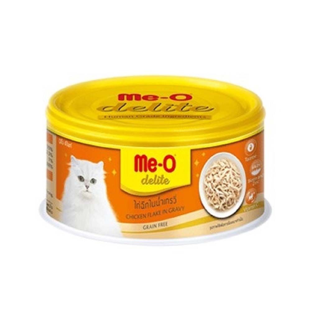 Me-O Delite Chicken Flake in Gravy Canned Cat Food - 80 g