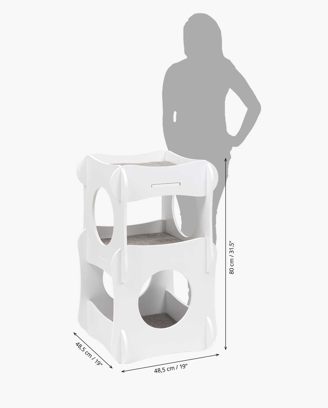 Premium Cat Furniture Condo - White