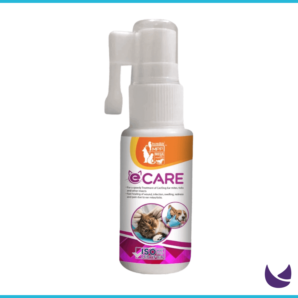 Mega eCare/D-Mite (Fipronil 0.05%) 30ml - For Ear Mites Treatment