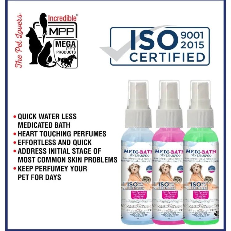 Mega Medi Bath Dry Shampoo For Cats and Dogs