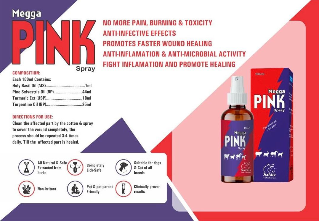 Pink Spray (Megga) For wound Healing
