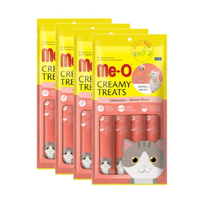 Meo Creamy Treats Salmon Flavor 70g (4 Sticks)