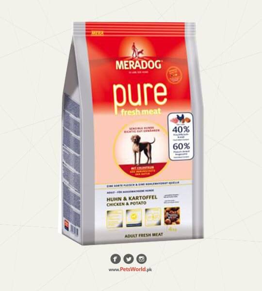 MERADOG Pure Adult Fresh Meat Chicken & Potato – 12.5 Kg