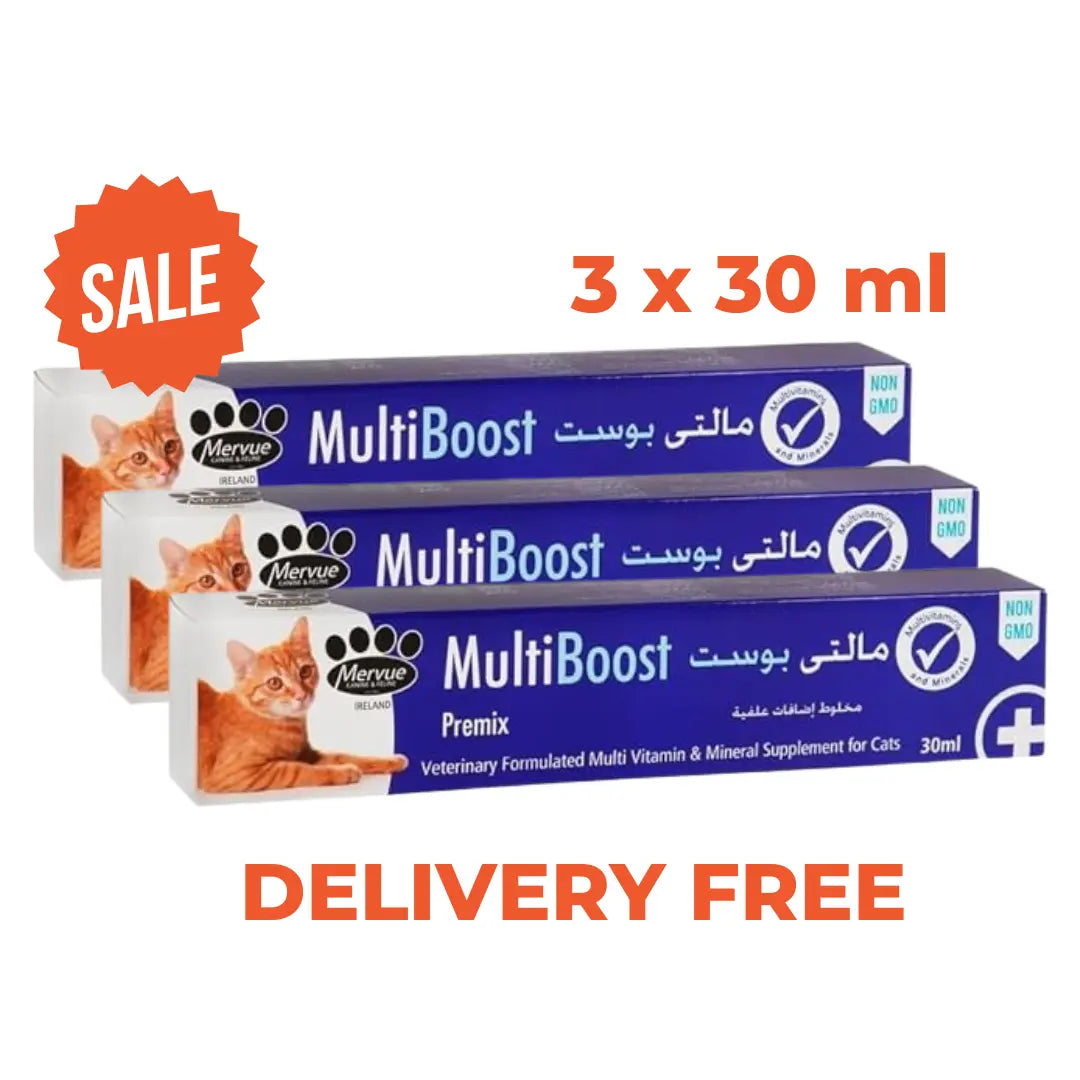 MERVUE MULTI BOOST PASTE FOR CATS 30 ml | Pack of 3