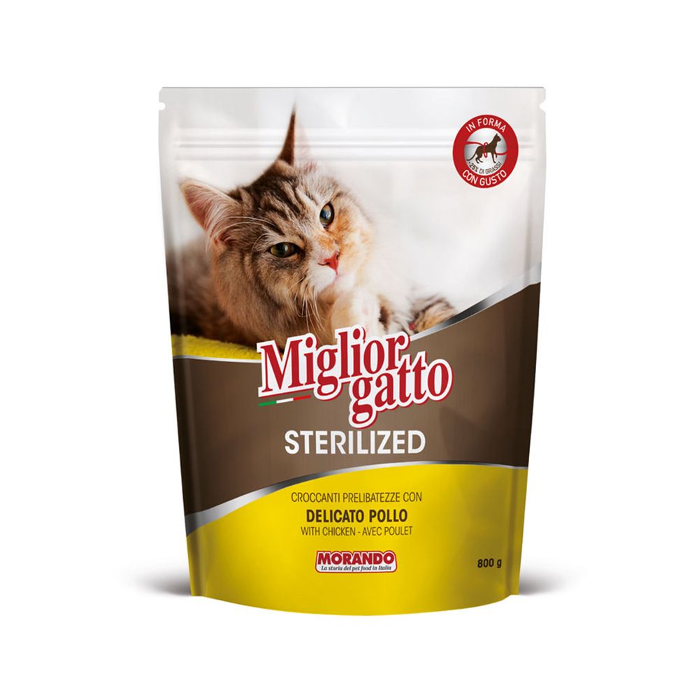 Miglior Cat Sterilized Croquettes Chicken Dry Cat Food - 800 g