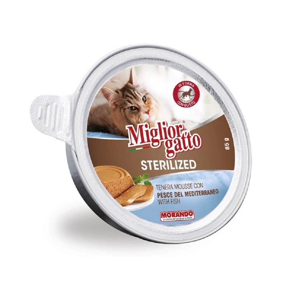 Miglior Gatto Sterilized Mousse with Fish Wet Cat Food - 85 g - Pack of 12
