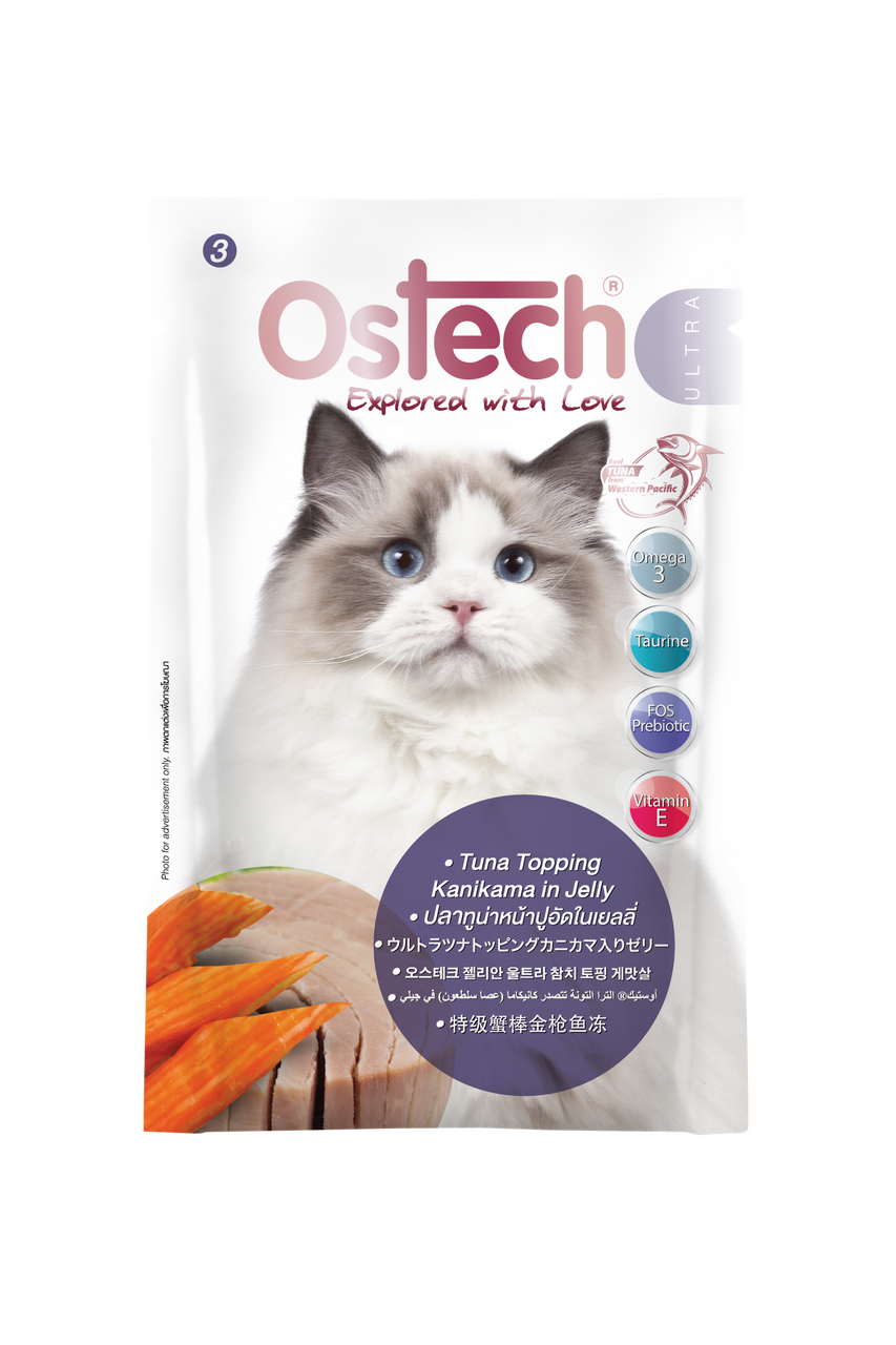 Ostech Cat Ultra Tuna topping Kanikama in Jelly (70 g)