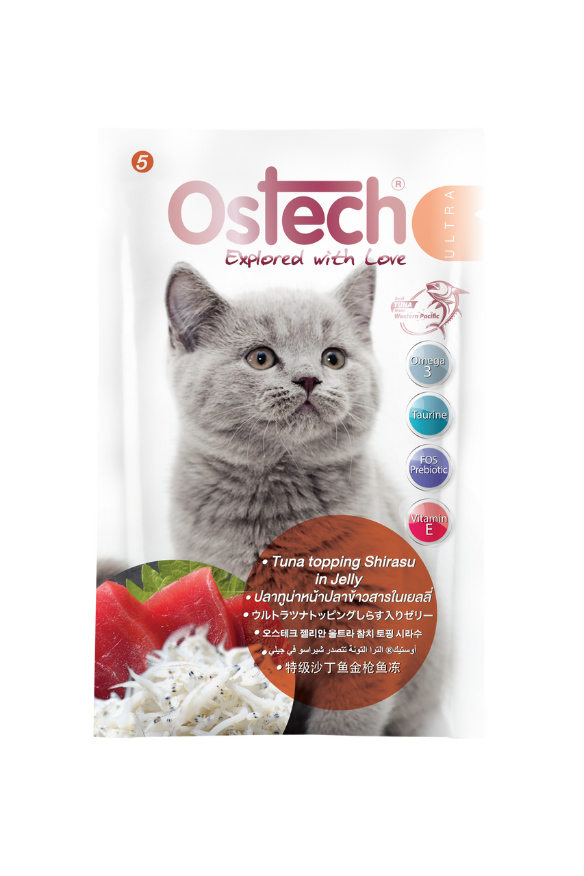 Ostech Cat Ultra Tuna topping Shirasu in Jelly (70 g)
