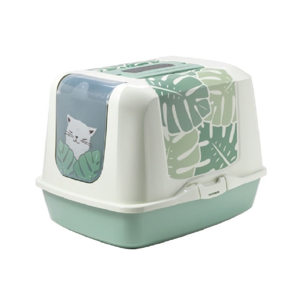 Moderna Eden Trendy Cat Litter Box, Jumbo, Green