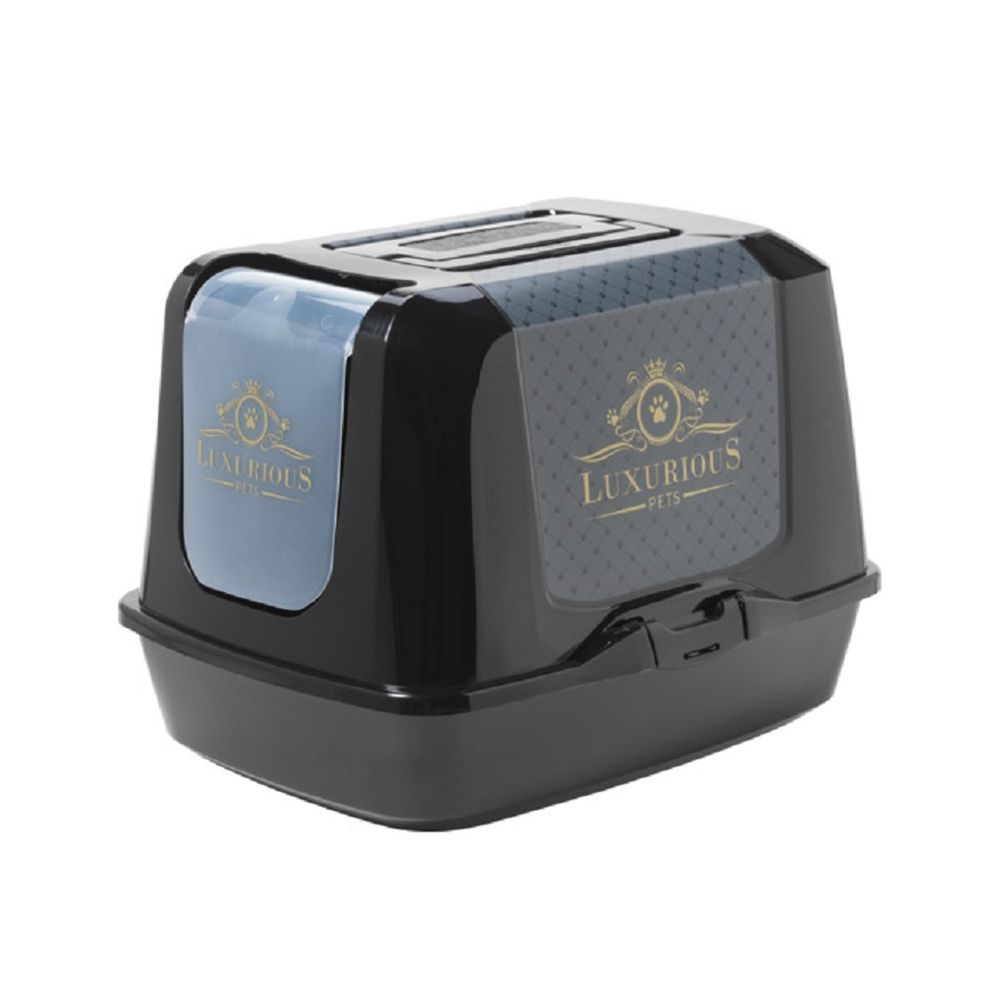 Moderna Luxurious Pets Trendy Cat Litter Box - Jumbo - Black