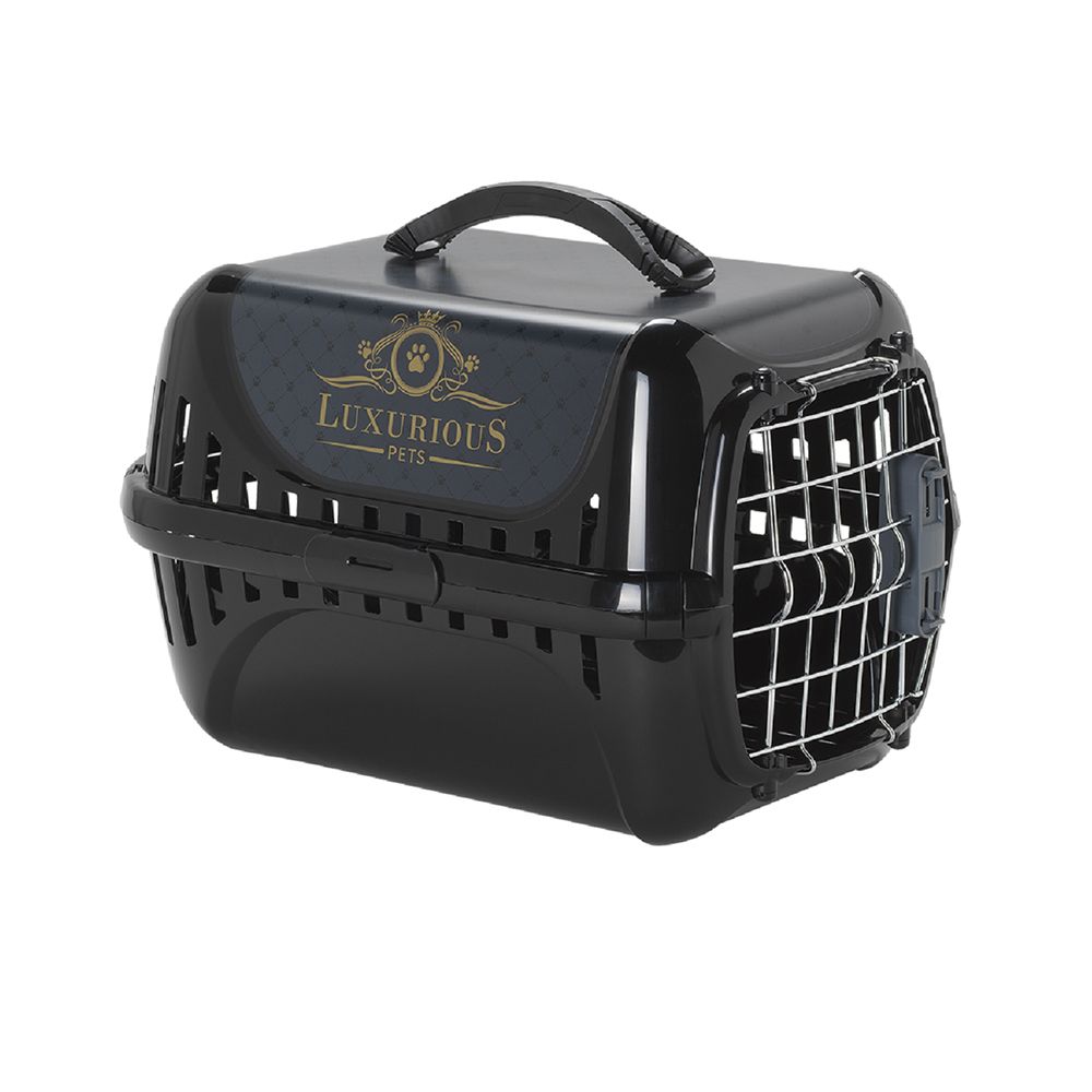 Moderna Luxurious Trendy Runner Pet Transporter - Black - L 50.1 x W 32 x H 34.5 cm