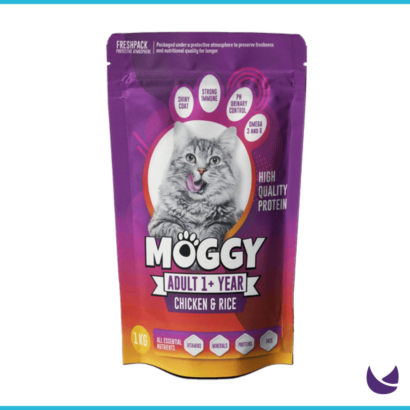 Moggy Adult Cat Food | Chicken and Rice (1KG)