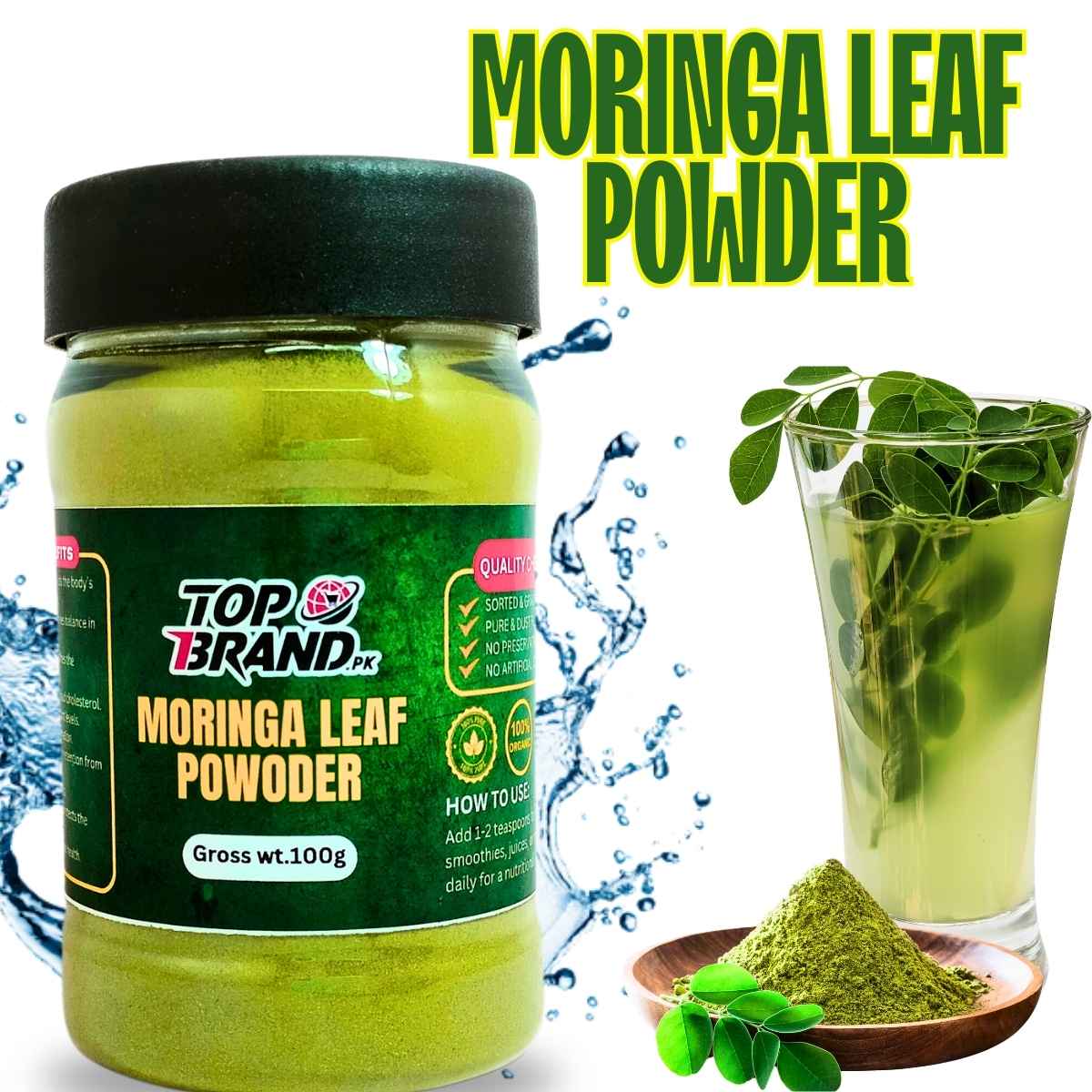 Moringa Organic Refined Fresh Leaf Powder - The Ultimate Super Food for Your Health