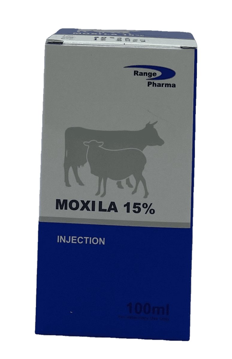 MOXILA 15% 100 ml for gastrointestinal, respiratory, and skin infections in livestock
