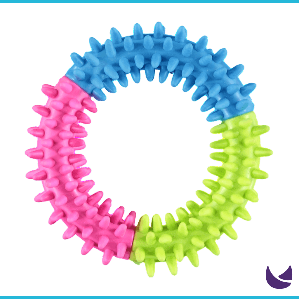 Colorful Ring Chew Toy for Dogs Training and Dental Care