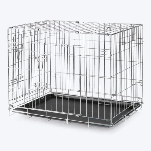 Pet Cage 2301–(87*59*66cm) Gray Steel BIG & Secure Cage for Pets