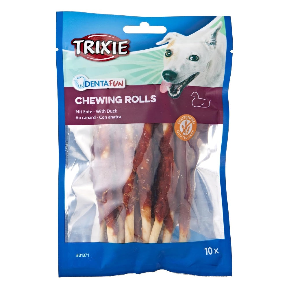 Trixie - Denta Fun Duck Chewing Rolls Dog Chew - 80G