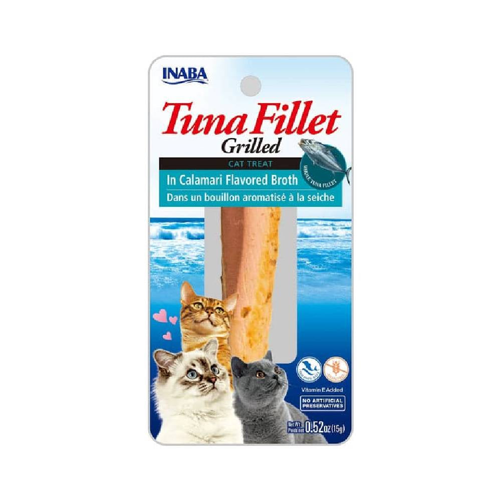 Inaba Tuna Fillet in Calamari Broth Cat Treat | Grain-Free, 15g