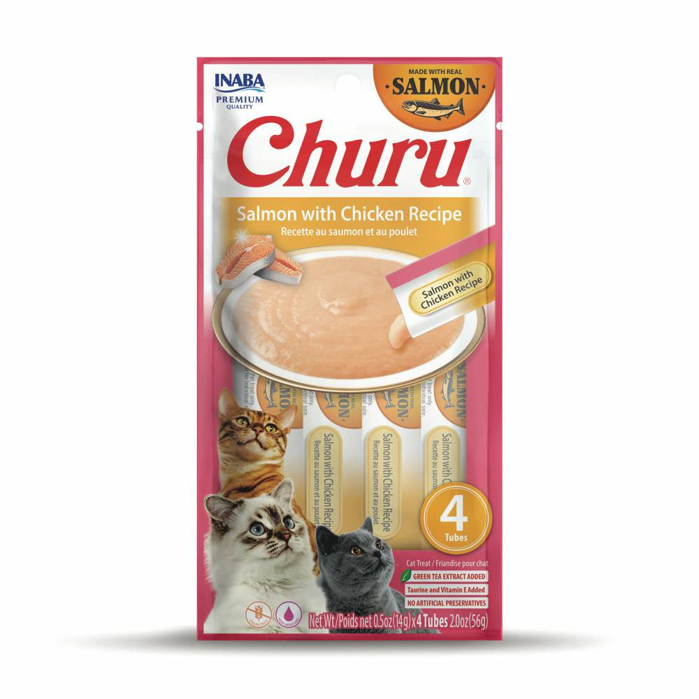 Inaba - Churu Salmon With Chicken Recipe Cat Treats 56g