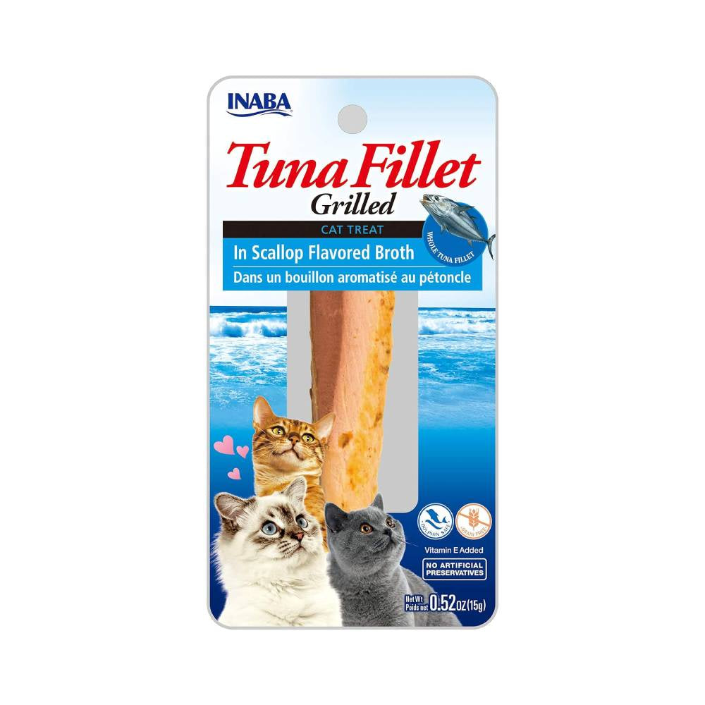 Inaba Grilled Tuna Fillet in Scallop Broth | Grain-Free Cat Treat 15g