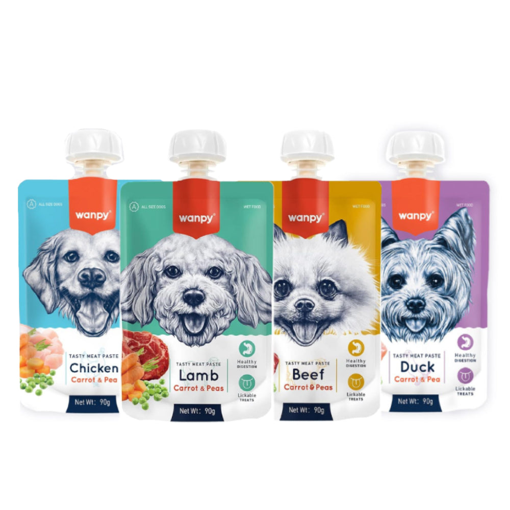 Wanpy Tasty Meat Paste For Dog 90g - Nutritious Lickable Training Treats